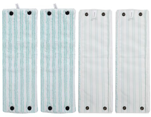 Lot de 4 serpillere microfibre pour Leifheit Combi/Clean Twist M Micro Duo, adaptées à tous types de sols, housse de rechange pour Leifheit Serpillière à haute absorption et superbe effet détachant