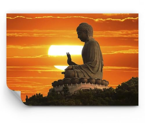 ARTTOR Papel pintado de vinilo tejido no tejido Premium Canvas - templo buda - 150x105 cm - Fotomurales XXL Moderna Decorativos Papel tapiz fotográfico Dormitorio Para la sala - WF3AA150x105-3532