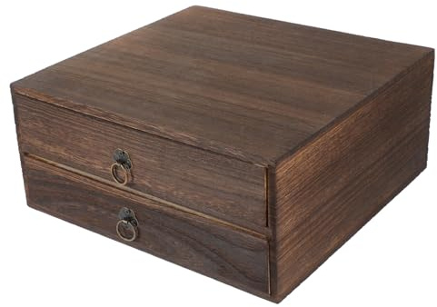 MOKKHNB 1Pezzi Scatola Portaoggetti Legno Strati con Cassetto Pratica per Vari Design e Resistente per La