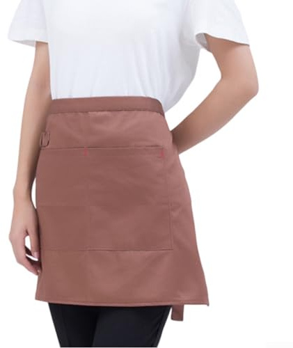 CWOQOCW Delantal de cocina ajustable negro de aspecto vintage para hombres y mujeres en entornos culinarios, como se muestra en la imagen., Light Brown