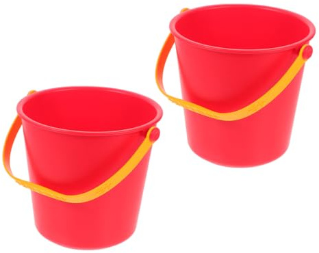 OFFIGAM 2 St Snöhinkar Leksak Plasthinkar Mini Strandhinkar Mini Sandhinkar Utomhusverktyg För Barn Hinkar Bärbara Strandhinkar Strandtillbehör Bärbar