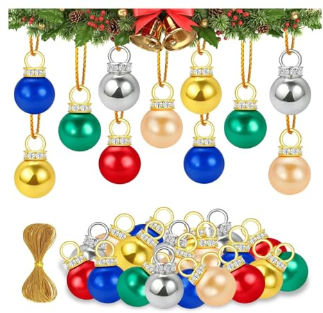 Christmas Mini Balls Ornaments 16mm, 120 PCS Colorful Xmas Balls Baubles Tiny Shatterproof, Christmas Tree Hanging Pendant for Xmas Tree Balls Decorations