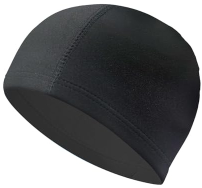 Svart YAWYO Badmössa i Tyg, Unisex, Elastisk och Bekväm, Lätt Mössa för Herrar och Damer
