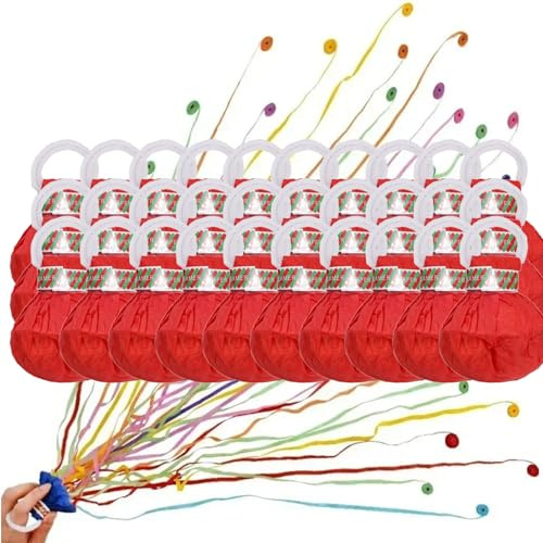 Residue-free Paper Confetti Shooters Colorful Balloon-style Firecrackers Easy To Use Ideal for Celebrations, Bridal Entrances, Birthdays, and Graduation Ceremonies(30)