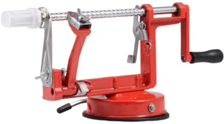 Toyvian Peladora Multifuncional de Manzanas de Mano de Aleación de Aluminio y Acero Inoxidable con Base de Succión Antideslizante Pelador Seguro y Duradero para Frutas y Verduras