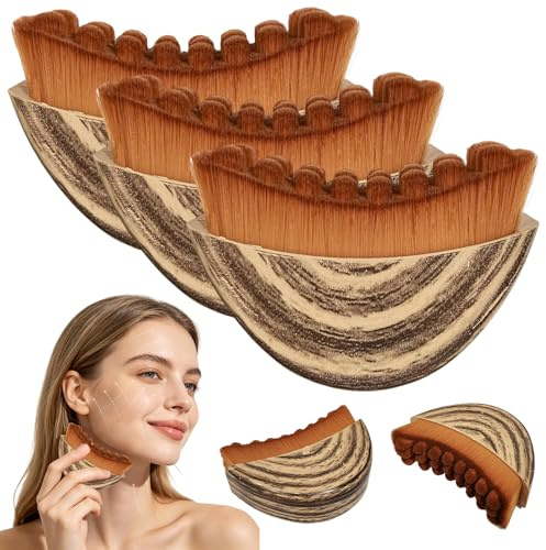Cepillo Facial Linfatico, Cepillo Drenaje Linfatico Facial de Cepillado en Seco, Lymphatic Contour Face Brush, para Ayuda a Calmar y Reducir la Fatiga de la Piel