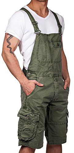 Jet Lag Herren Latzhose Overall Cargo Shorts