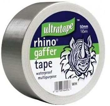 2 X Rhino 50mm x 10metre Multipurpose Silver Cloth Tape