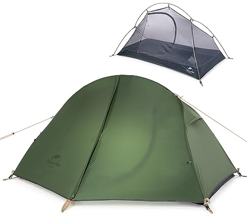 Naturehike Bikepacking 1 Person Tent, Waterproof Easy Set up Free Standing Single Person Tent, Lightweight Backpacking Tents for Camping, One Person Tents with Footprint Included