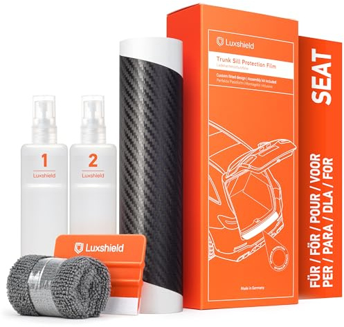 Luxshield stötfångar skyddsfilm för Seat Ibiza 5 (V) 6F I 2017-2026 - Stötfångarskydd, bil, lasttröskel, repskydd, lackskyddsfilm - svart kolfiberlook