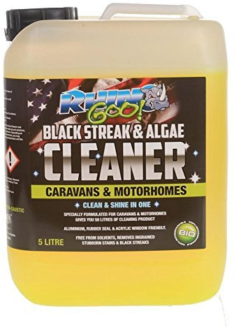 Rhino Goo! 5 litres Concentrated Caravan Cleaner - Motorhome & Camper Cleaner - Black Streak and Algae Remover - Also an effective UPVC & Conservatory Cleaner