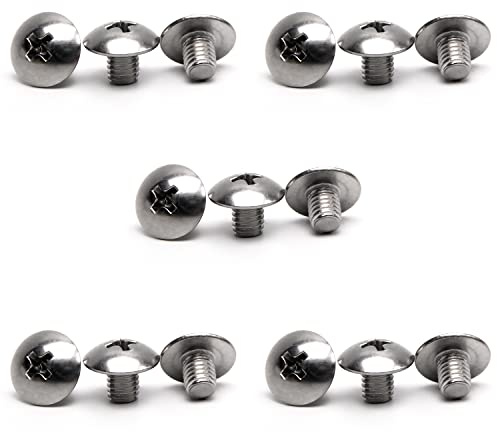 MroMax M5 x 6 mm Maschinenschrauben, Kreuzschlitz, Rundkopfschraube, 304 Edelstahl, 15 Stück
