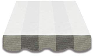VANA Markisenstoff Volant für 3,5 m Markise Ersatzstoff Markisentuch Bespannung Sonnenschutz, nur Volant, fertig genäht, Maß 3,38 x 0,21 m, Design SPD090