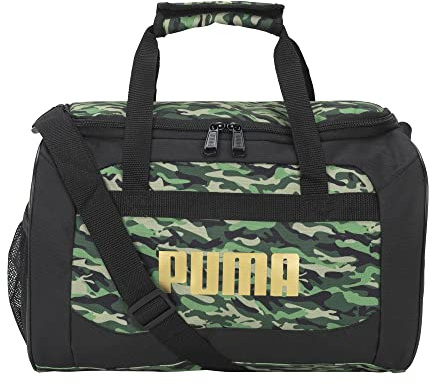 PUMA Kids' Transformation 14 Youth Duffel Bag, Green/Black, OS