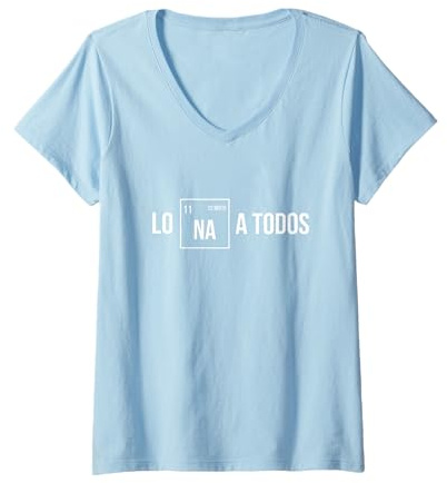 Mujer Los odio a todos - Lo Na a todos - Lo Sodio a todos Camiseta Cuello V