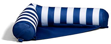 Big Joe Noodle Sling No Inflation Needed Pool Seat with Armrests, Americana Nautical Stripe Double Sided Mesh, Quick Draining Fabric, 3 feet