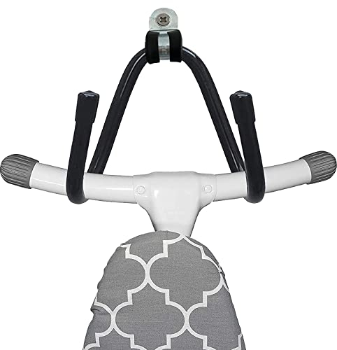 Pmsanzay Bendable Ironing Board Hanger Wall Mount Ironing Board Holder Iron Board Hook Ironing Boards Storage Wall Bracket - Strong & Flexible so they fit every different shape Ironing board, Black