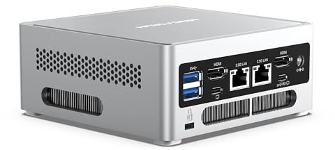 MINIS FORUM Mini PC NAB6 Lite, Intel Core i5-12600H, 32GB DDR4, 500GB PCIe 4.0 SSD, 12C/16 T,bis zu 4,5 GHz,2 x LAN RJ45 2,5G, WiFi 6, Bluetooth 5.2, 2 x HDMI, 7 x USB-Anschlüsse