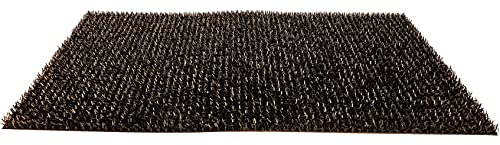 CSN Astro Turf Fußmatte | Eingangstürmatte | Fußabtreter für Innen und Außen | Polyethylen Bürstenmatte | Kunstrasen Wetterfest Matte | Antrazit/Silber/Braun/Grün (Schwarz, 45 x 75 cm)