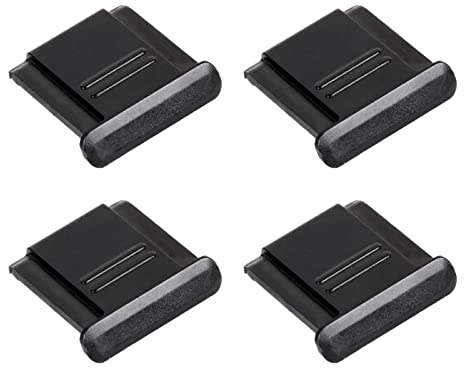 HOTMNTY Hot Shoe Cap, Universal Camera Hot Shoe Cover, 4 Pieces, Black ABS Plastic, Protects Hot Shoe from Dust, Moisture, and Impacts