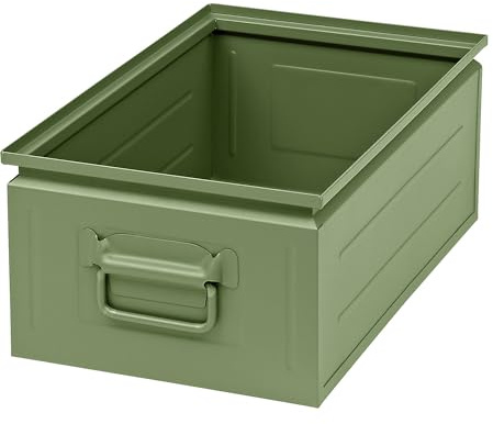 kaiserkraft | Stapelkasten aus Stahlblech | Volumen ca 30 L | resedagrün RAL 6011