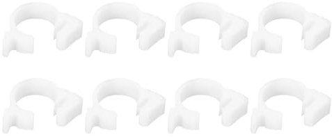 sourcing map Double Gripping Nylon Hose Clamps, 8pcs 10.3-11.4mm Adjustable Double Snap Grip Plastic Hose Clamp for Fuel Line Hoses Plumbing