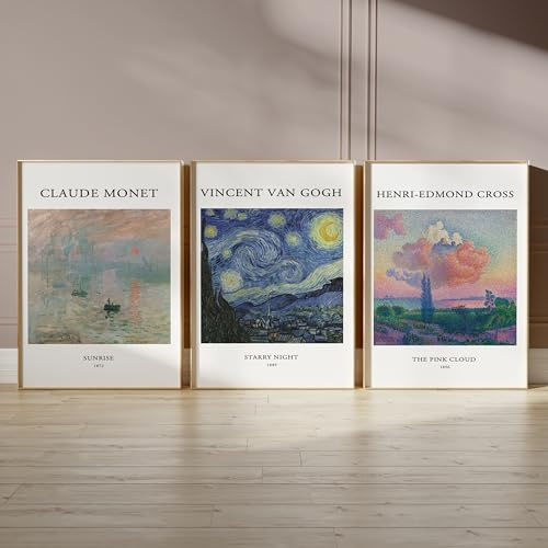 Winund® Poster Set 3x 50x70 cm – Große Boho Bilder in Beige | Moderne Wanddeko für Schlafzimmer, Esszimmer oder Büro | Premium Poster ohne Rahmen, vielseitig kombinierbar
