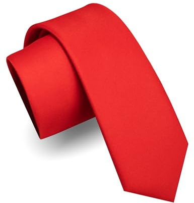 JEMYGINS Schmale Herren Matte Krawatte einfarbig in verschiedenen Farben 6cm