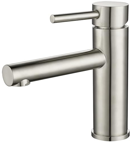 VALAZ Waschbeckenarmatur | Einhebelmischer für Waschbecken, Kalt- und Warmwassermischer, Wassersparend | Einfache und Schnelle Installation | Messing, Rostfrei, Elegant, Serie Palancia (Waschbecken