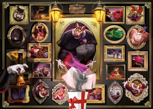 Ravensburger 12000098 - Villainous: Ratigan - 1000 pieces jigsaw puzzle – Puzzle for adults and kids age 14 years up, disney jigsaw, disney gifts