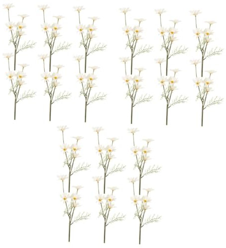 PRETYZOOM 18stücke Künstliche Chrysanthemen Und Gänseblümchen Blumenstrauß Lebensnahe Blumenarrangements Für Dekoration Fotografie Und Hochzeiten Weiß
