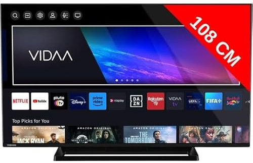 TOSHIBA 43QV3363DG - TV QLED 43'' (108 cm) - 4K UHD 3840x2160 - HDR - Smart TV - 3xHDMI - WiFi