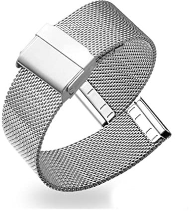 PLACKE Grad Mesh Edelstahlband Fit for Garmin VivoLove 3s Move 3s VivoActive 4S Active S SmartWatch Ersatz-Handgelenkband (Color : 4, Size : Move 3S)