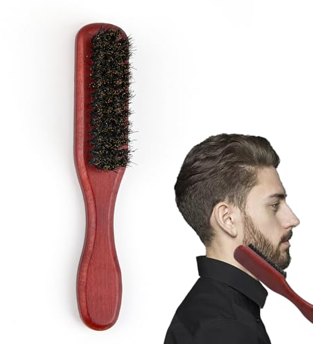 Hastazi Brosse à Barbe – Poils de Sanglier Naturels et Bois de Poirier Durable – Compatible avec Tous Types de Baume et Huile à Barbe – Conçue pour Hommes, Idéal pour Tout Type de Barbe