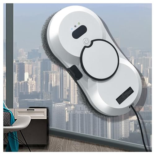 Quixnova Robot Limpiador De Ventanas, Robot Inteligente Lavacristales Limpieza De Vidrios con Control Remoto, Succión 5600Pa, Detección De Bordes