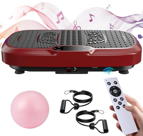 Heavy Duty Vibration Plate Exercise Machine, 440 lb, 200W, Bluetooth & LED