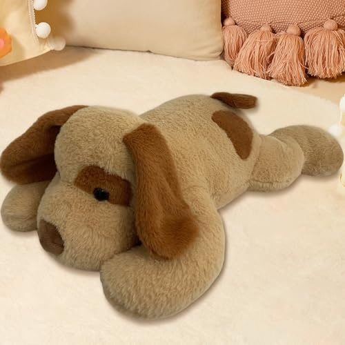 MeHoo 3.3LB Jouet en Peluche Lestée, Jouet en Peluche Anti Anxiété 60cm | Oreiller de Câlin Poupée en Forme d'oreiller (Chien)