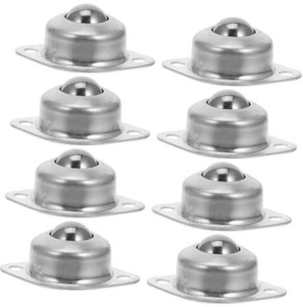 TOYZFRIENDY 8pièces Roulettes à Billes Métalliques Avec Flasque Roulements Universels Pour Mobilité Équipement Et Meubles