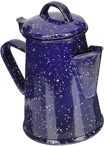 FUNOMOCYA Enamel Teakettle 0.8l Blue Sky Thicken Teapot Water Kettle Handle for Heating Coffee and Tea Home Stovetop Use