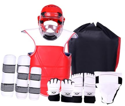Oshhni 8-teiliges Taekwondo Set für Sparring mit Schutzausrüstung, XL