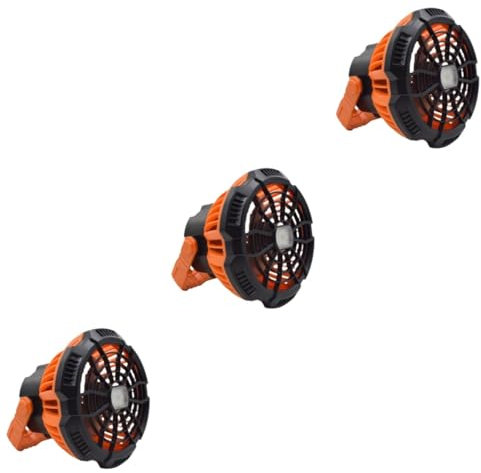 Cabilock 3 Pz Luci Del Ventilatore Da Campeggio Camper Banca Mini Mano Senza Fili Elettrico Guidato Ventilatori Da Esterno Con Luce Palmare Magnetico Metallo