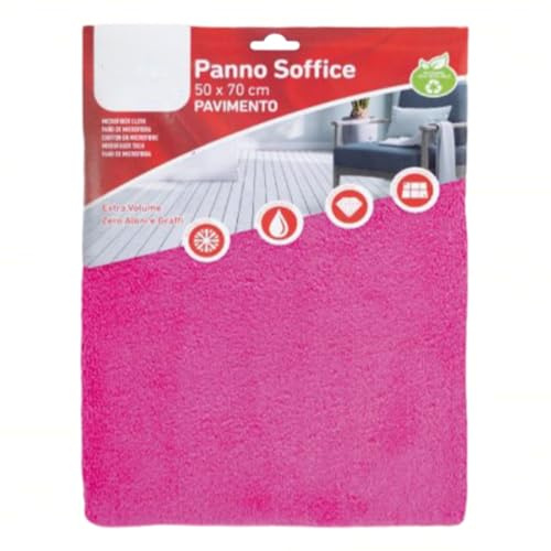 Sicignano | Panno Soffice Multiuso in Microfibra, Extra Volume, Ultra Assorbente, Zero Aloni - Per Superfici Delicate e Pavimenti, Lavabile e Riutilizzabile, Colori Assortiti (1, 50x70 cm)