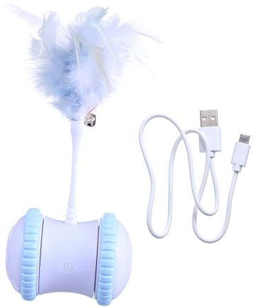 UPKOCH 1 Pieza Juguete para Gatos Gato Rompecabezas Juguete Teaser Gatito Puntero De Alta Potencia Automático para Gatitos Rueda De Gato Giratorio para Gatos Plastico Blue