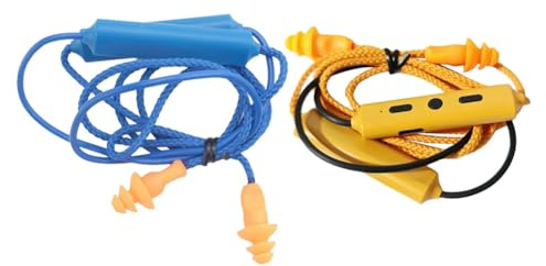 Povxlum 2PCS Earphone Bluetooth Ear Plugs for Work, Hearing Protection, Noise Suppression, Construction Sites, Noisy Places