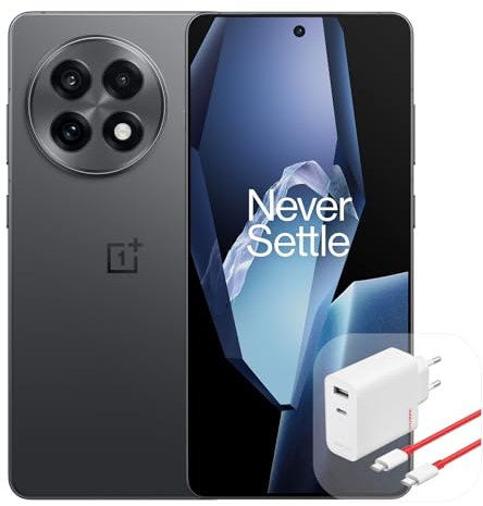 OnePlus Smartphone 13R 12GB RAM + 256GB ROM, Snapdragon 8 Gen 3, schermo 6,78 120Hz, 6000mAh, ricarica SuperVooc 80W, fotocamera 50 MP, nebulosa nera