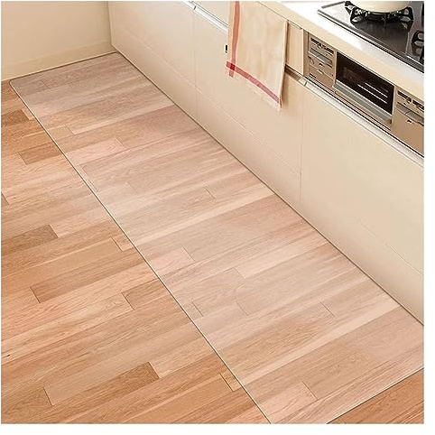 Tappeto da cucina in vinile trasparente con base antiscivolo, tappetino per sedia da ufficio, disponibile in 2/2,6/3,3/3,9/4,6/4,9 piedi, dimensioni: 100 x 100 cm