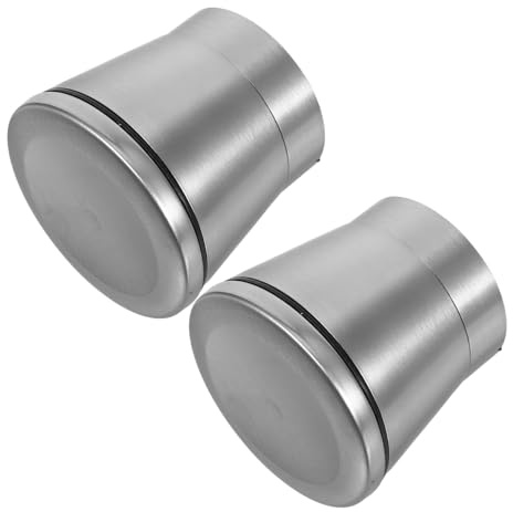 SECFOU 2pcs Stainless Steel Grinder Caps for Salt Pepper Spices Manual Grinding Replacement Lids Precision Texture Bottle Accessories
