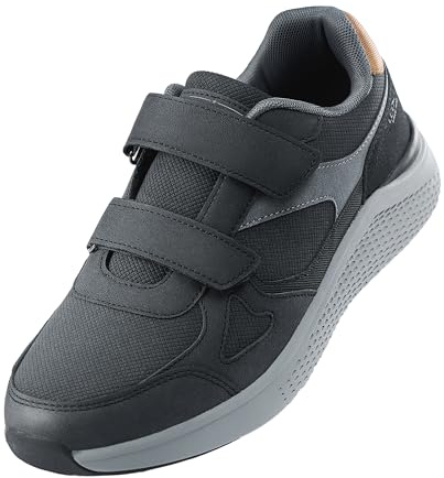 LEOSS ORIGINAL Sneaker Homme À Scratch Running Amorti Sport Léger Respirant Basket Route Extérieur Orthopédique