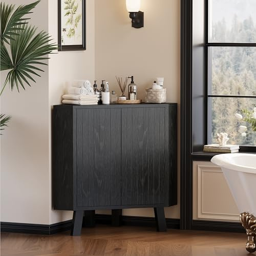 Koioplie Eckschrank, Sideboard, Kommode, Küchenschrank, Aufbewahrungsschrank, für Bad, Wohnzimmer, Küche, 80 * 40 * 78CM