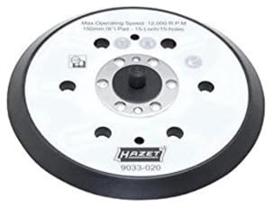 HAZET 15-Loch-Schleifteller, ⌀ 150 mm 9033-020, Klettaufnahme | 170 g, Antrieb 400120 Bohrmaschine , Schleifmaschine , Meißel , Säge , Schere,, Klettaufnahme, Netto-Gewicht (kg): 0.17 kg